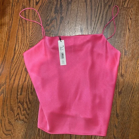 🩷Alice + Olivia silk cami in French Rose. size s. new with tags. - Picture 3 of 3